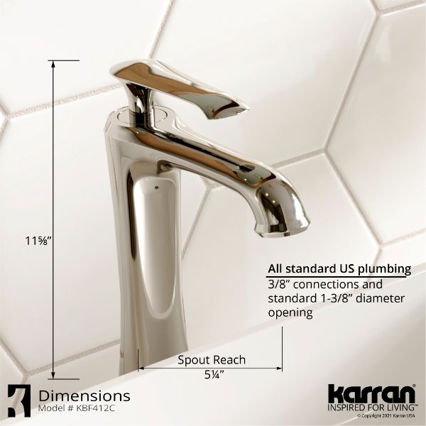 Woodburn Single Hole Single Handle Bathroom Faucet with Matching Pop-Up Drain In Chrome