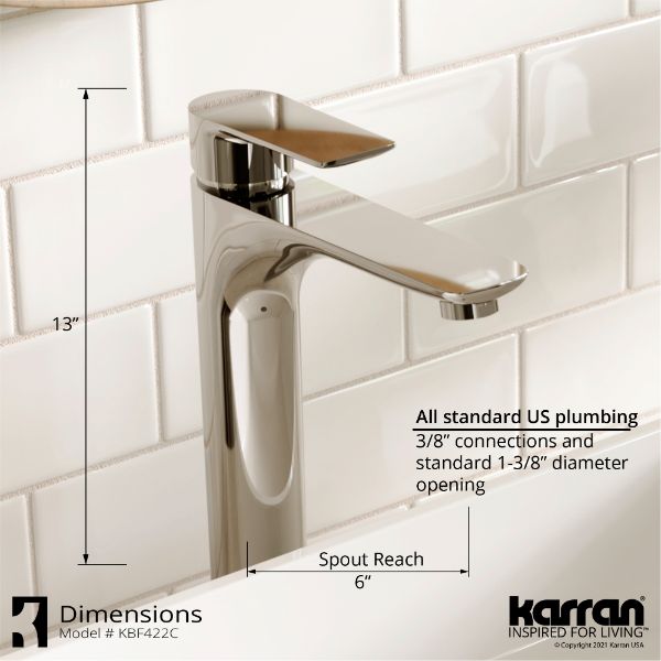 Kayes Single Hole Single Handle Bathroom Faucet with Matcing Pop-up Drain In Chrome