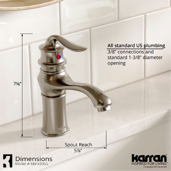 Dartford Single Hole Single Handle Bathroom Faucet with Matching Pop-up Drain In Stainless Steel