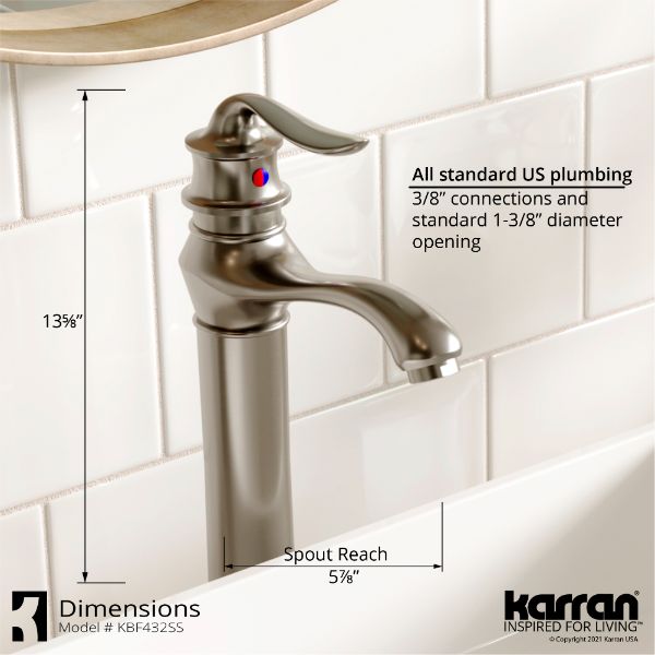Dartford Single Hole Single Handle Bathroom Faucet with Matching Pop-up Drain In Stainless Steel