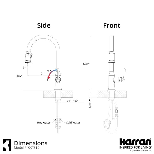 Auburn Single Hole Single Handle Pull-Down Sprayer Kitchen Faucet In Stainless Steel
