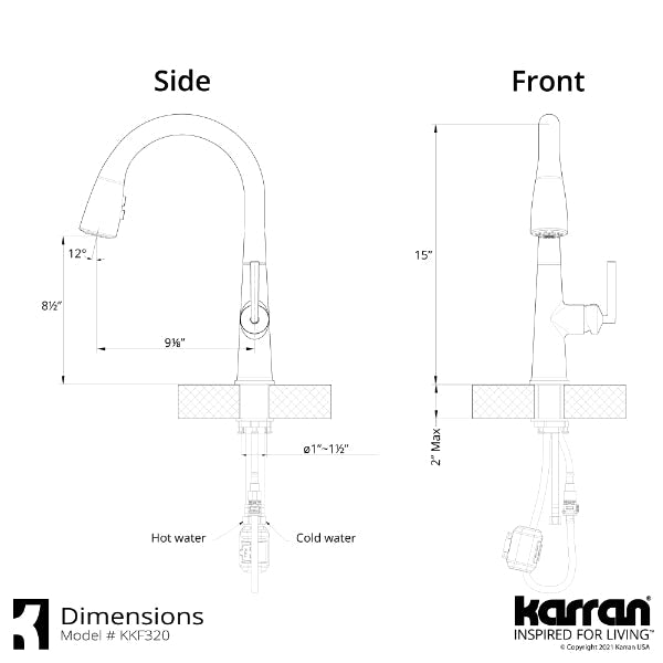 Kentland Single Hole Single Handle Pull-Down Sprayer Kitchen Faucet In Stainless Steel