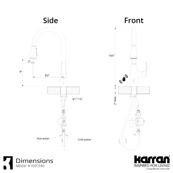 Kadoma Single Hole Single Handle Pull-Down Sprayer Sensor Kitchen Faucet In Matte Black