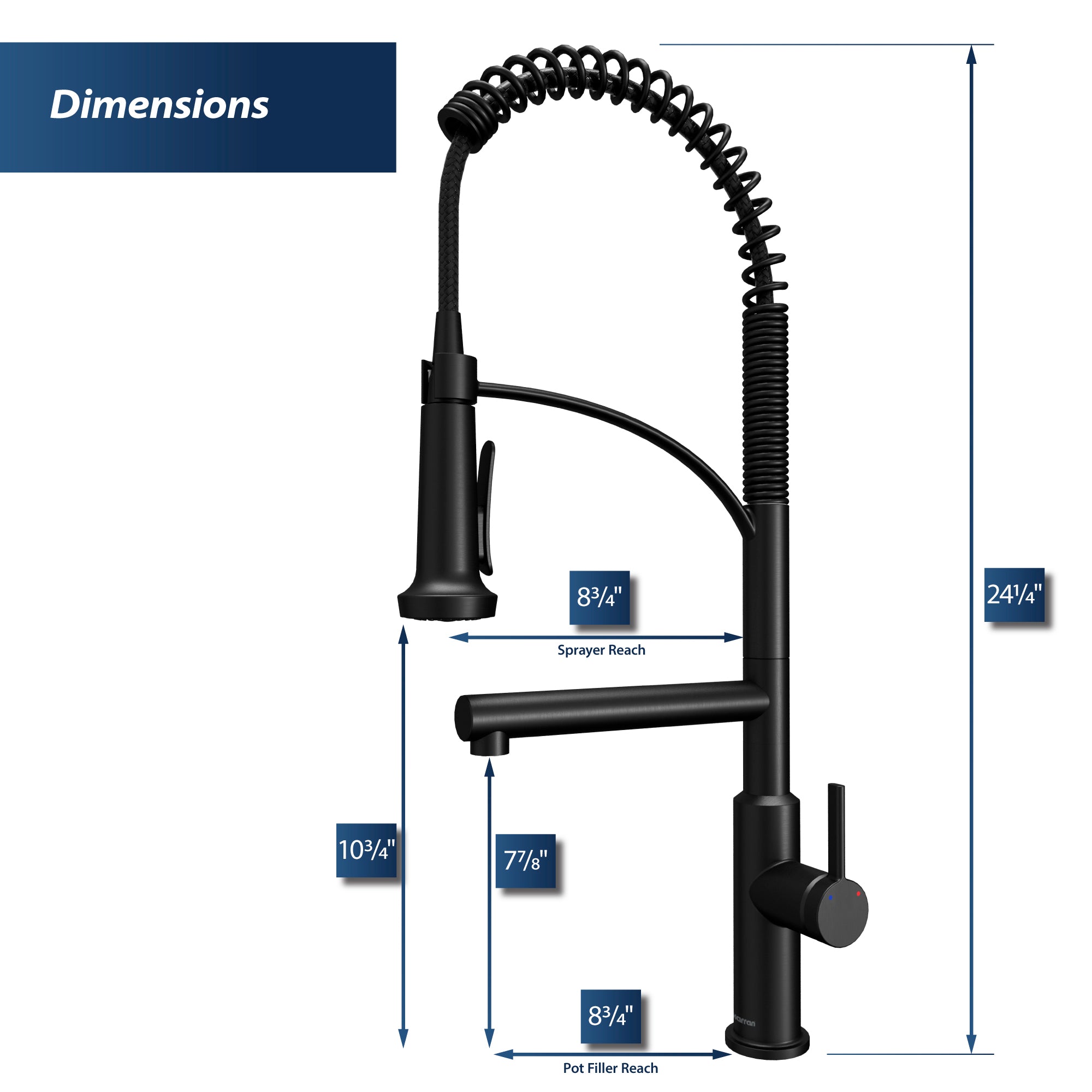 Adlington Single Hole Single Handle Pull-Down Sprayer Kitchen Faucet In Matte Black