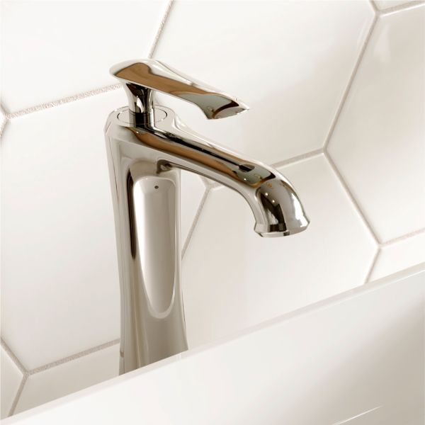 Woodburn Single Hole Single Handle Bathroom Faucet with Matching Pop-Up Drain In Chrome