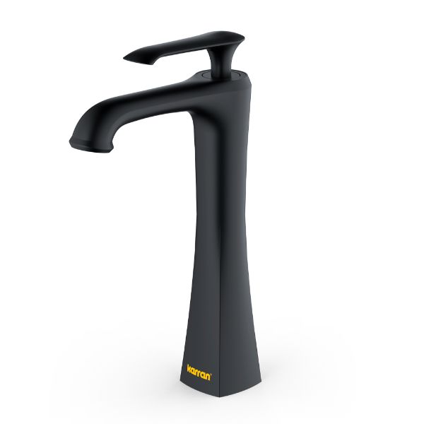 Woodburn Single Hole Single Handle Bathroom Faucet with Matching Pop-Up Drain In Matte Black