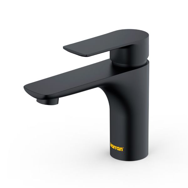 Kayes Single Hole Single Handle Bathroom Faucet with Matching Pop-up Drain In Matte Black