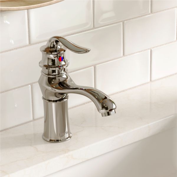 Dartford Single Hole Single Handle Bathroom Faucet with Matching Pop-up Drain In Chrome