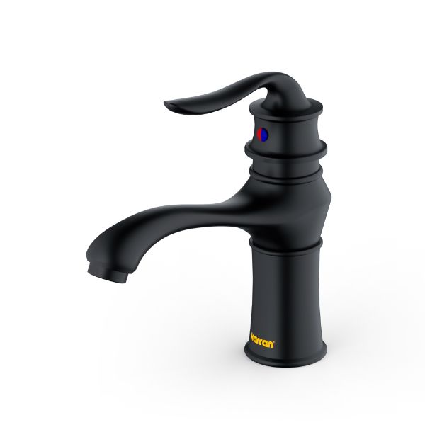 Dartford Single Hole Single Handle Bathroom Faucet with Matching Pop-up Drain In Matte Black