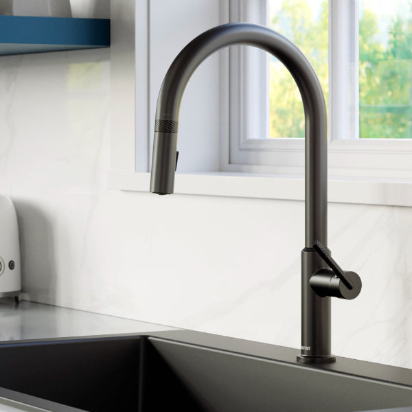 Lagrange Single Hole Single Handle Pull-Down Sprayer Kitchen Faucet In Matte Black