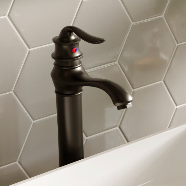 Dartford Single Hole Single Handle Bathroom Faucet with Matching Pop-up Drain In Matte Black