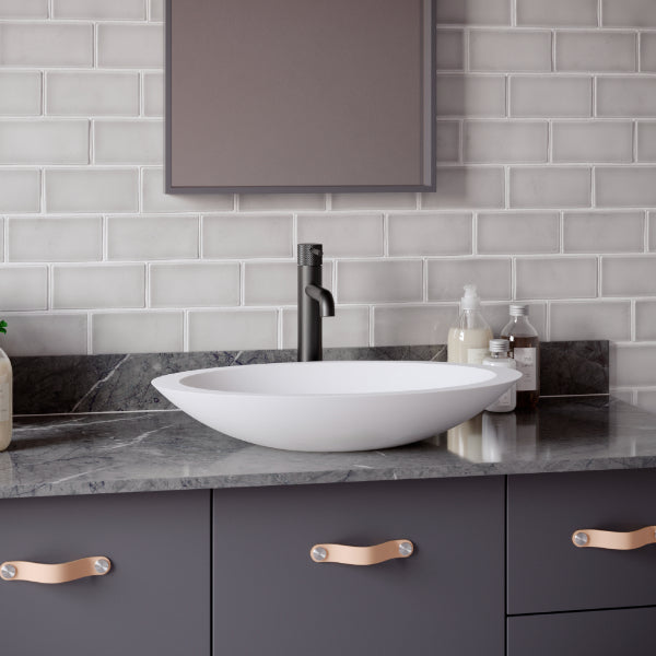 Tryst Single Hole Single Handle Bathroom Faucet with Matching Pop-up Drain In Matte Black