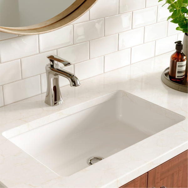 Woodburn Single Hole Single Handle Bathroom Faucet with Matching Pop-Up Drain In Chrome