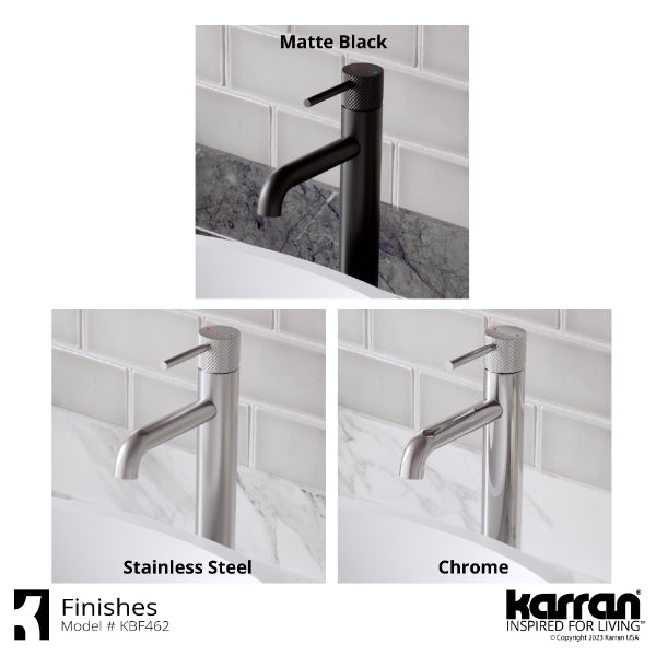 Tryst Single Hole Single Handle Bathroom Faucet with Matching Pop-up Drain In Stainless Steel