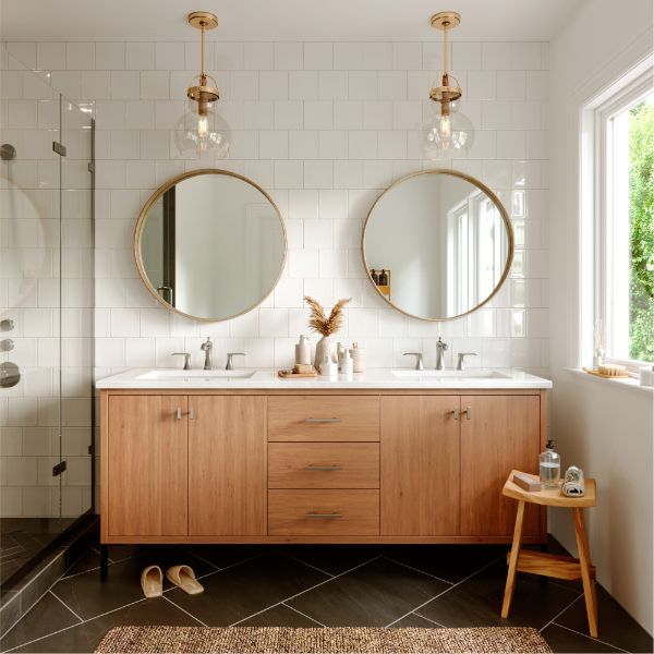 Woodburn Widespread Three-Hole 2-Handle Bathroom Faucet with Matching Pop-Up Drain In Stainless Steel