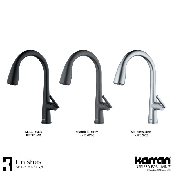 Kentland Single Hole Single Handle Pull-Down Sprayer Kitchen Faucet In Matte Black