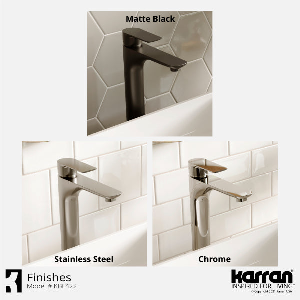 Kayes Single Hole Single Handle Bathroom Faucet with Matcing Pop-up Drain In Matte Black