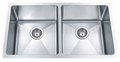 32" Double Bowl Handmade Undermount Stainless Steel Sink 50/50 18G - 32" x 18" x 9" R10mm