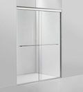 Bypass Shower Door (8mm) Tempered Glass 60"W x 76"H Brushed Nickel