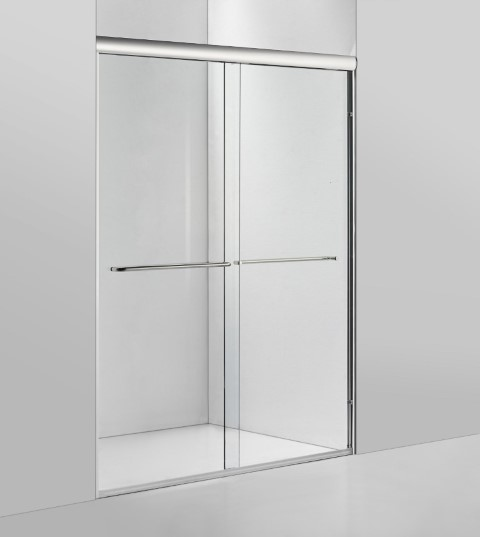 Bypass Shower Door (8mm) Tempered Glass 60"W x 76"H Brushed Nickel