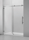 Frameless Shower Door (10mm) Tempered Glass 60"W x 76"H Brushed Nickel