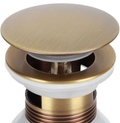 Bath Tub Pop Up Drain with Overflow Hole Brushed Gold