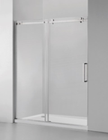 Frameless Shower Door (10mm) Tempered Glass 60"W x 76"H Brushed Nickel