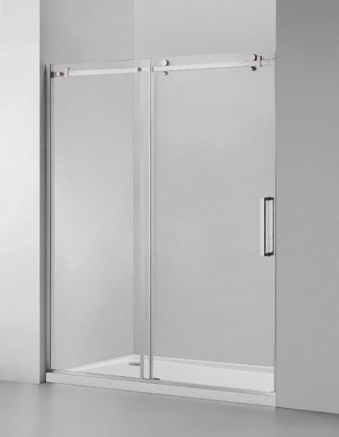 Frameless Shower Door (10mm) Tempered Glass 60"W x 76"H Brushed Nickel