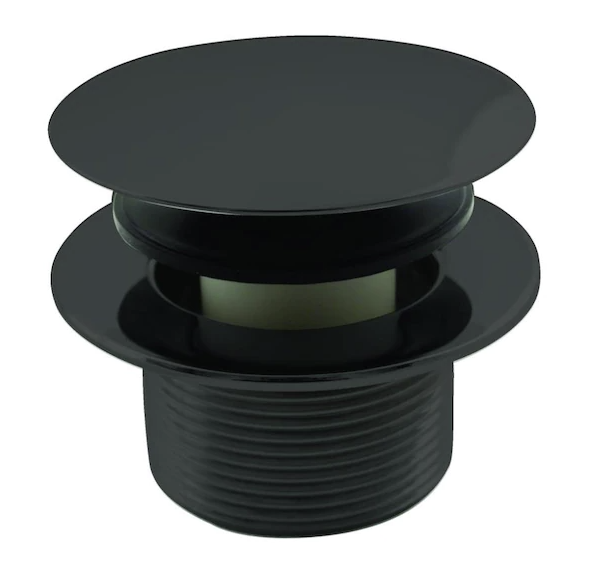 Bath Tub Pop Up Drain with Overflow Hole Matte Black