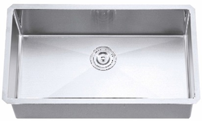 Single Handmade Stainless Steel Sink 16G 32"x19"x10" R10mm