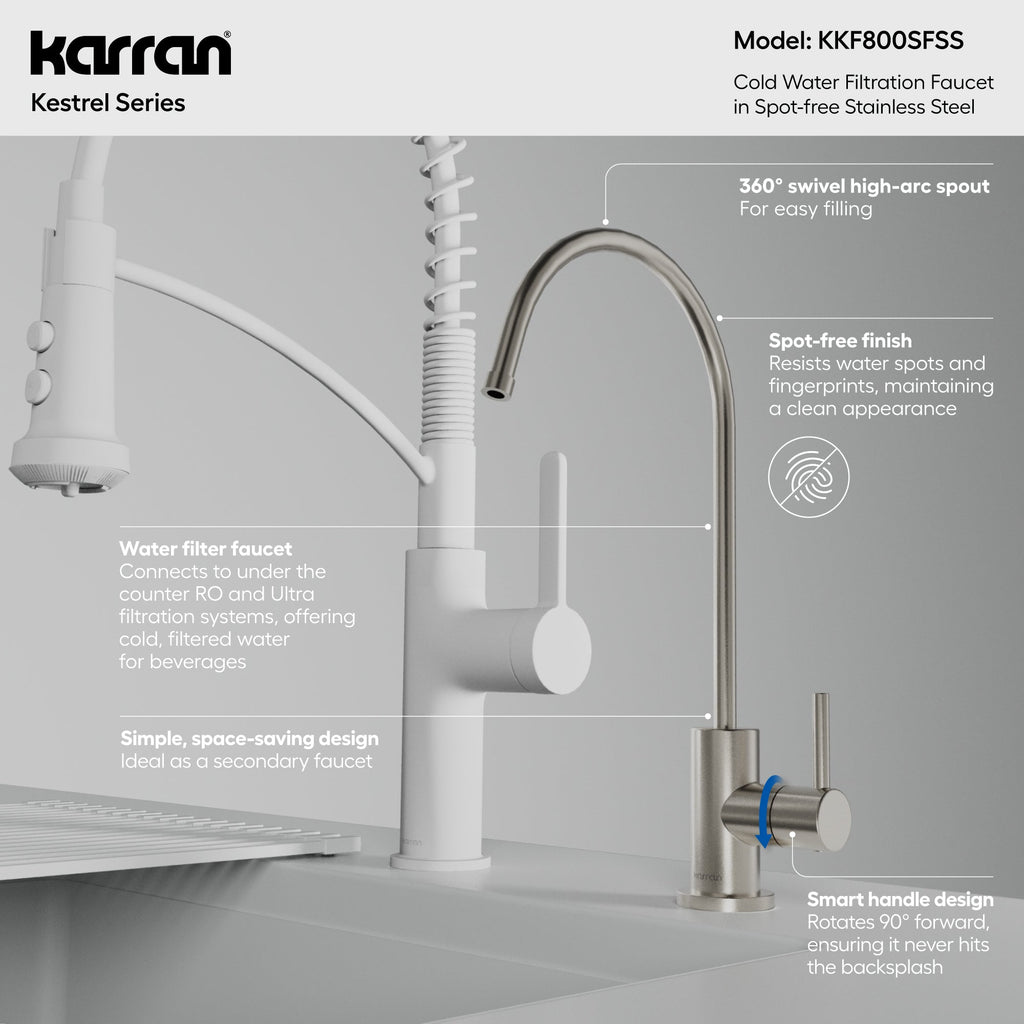 Kestrel Single Handle Beverage Faucet In Spot-Free Stainless Steel