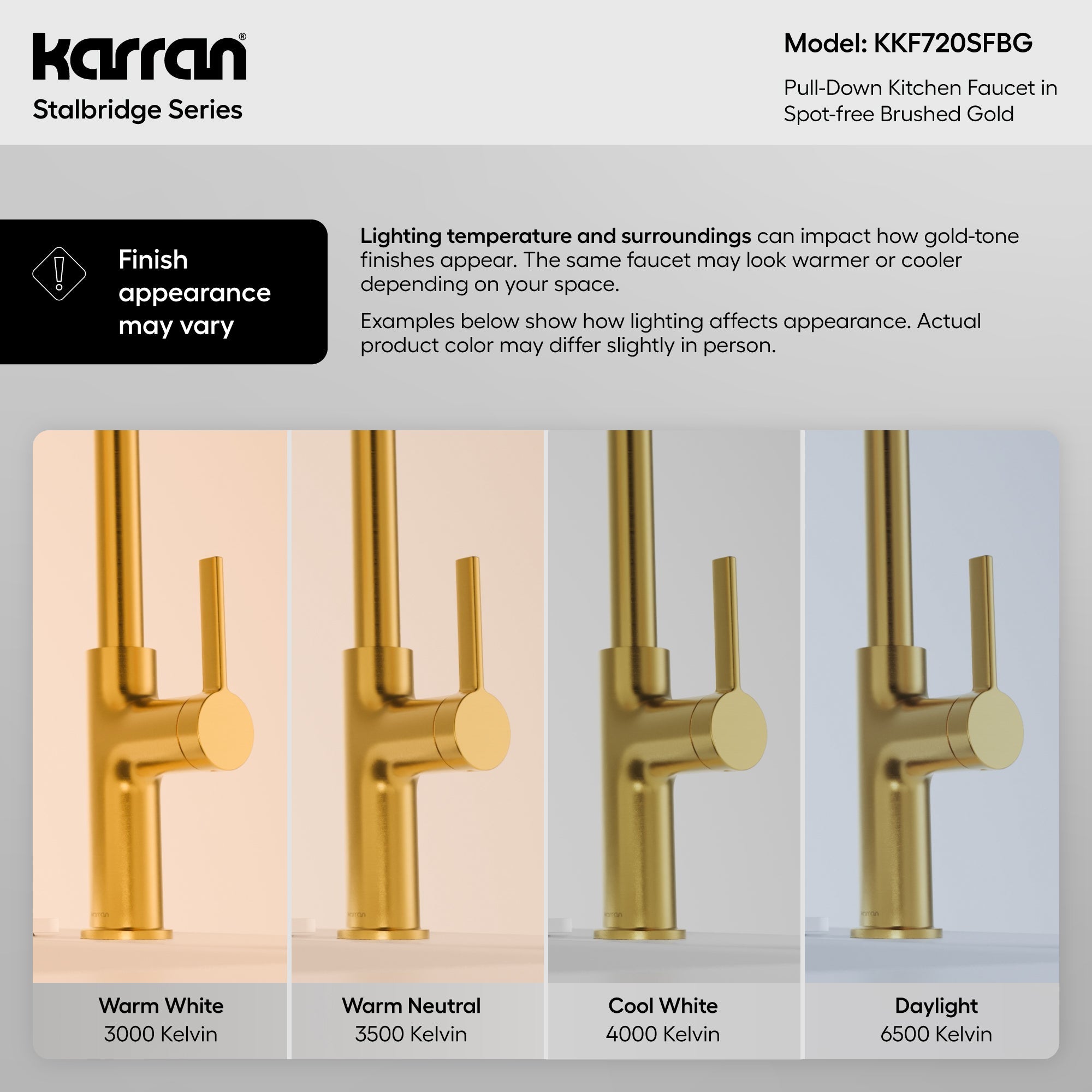 Stalbridge Single Handle Pull-Down Sprayer Kitchen Faucet In Spot-Free Brushed Gold