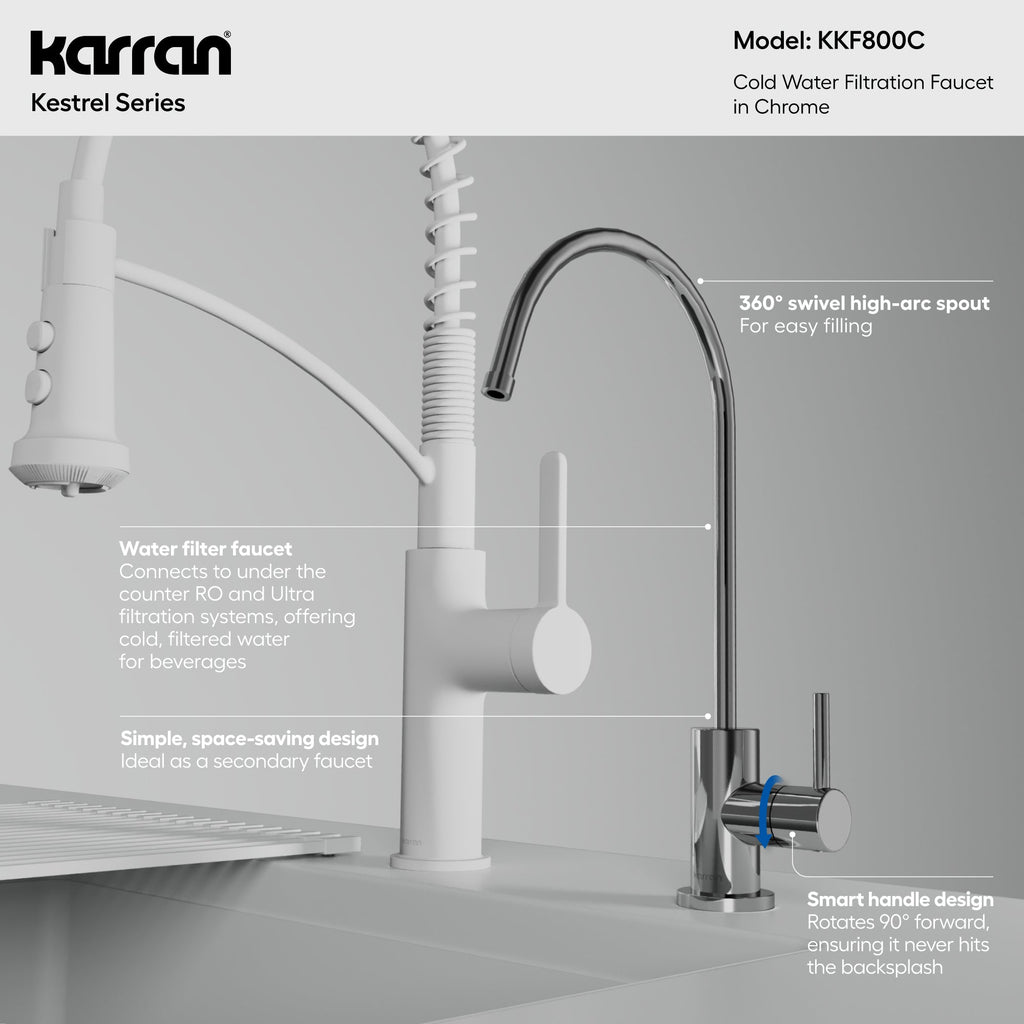 Kestrel Single Handle Beverage Faucet In Chrome