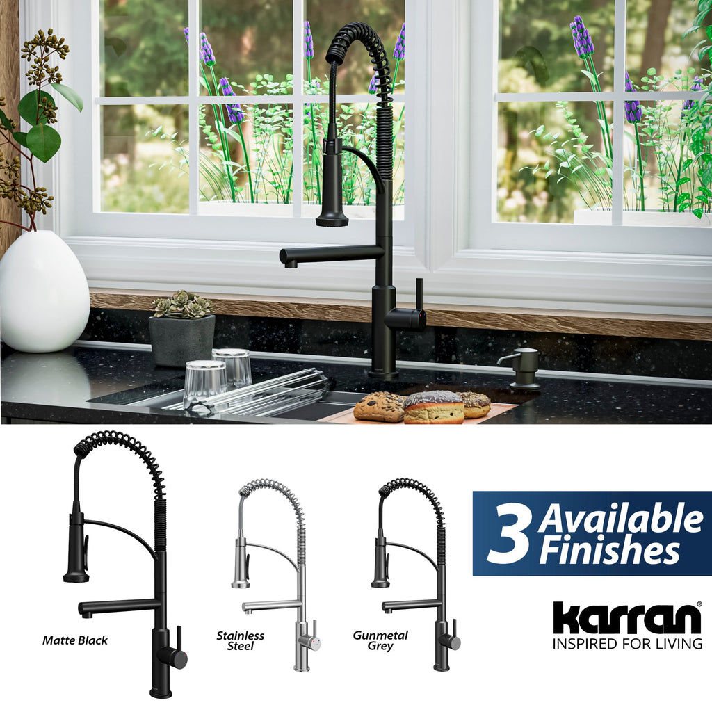 Adlington Single Hole Single Handle Pull-Down Sprayer Kitchen Faucet In Matte Black