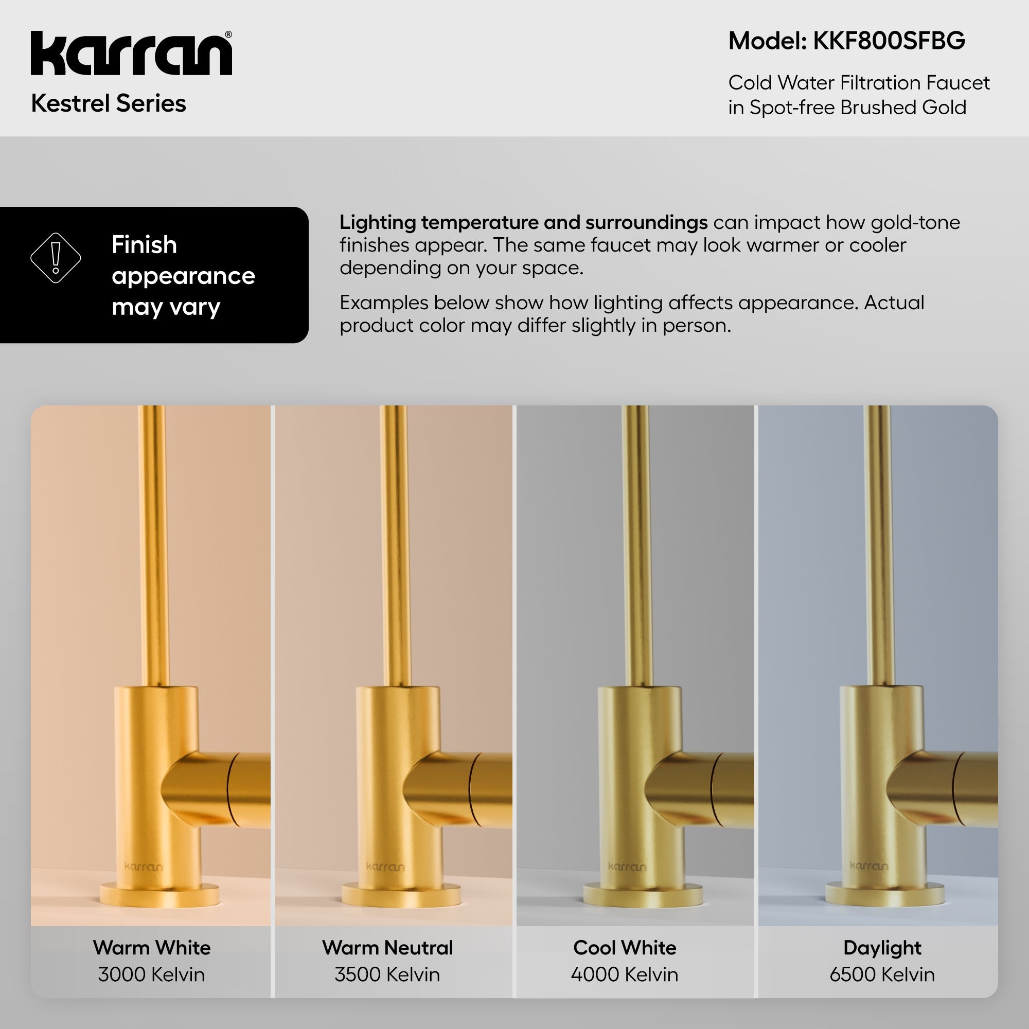 Kestrel Single Handle Beverage Faucet In Spot-Free Brushed Gold