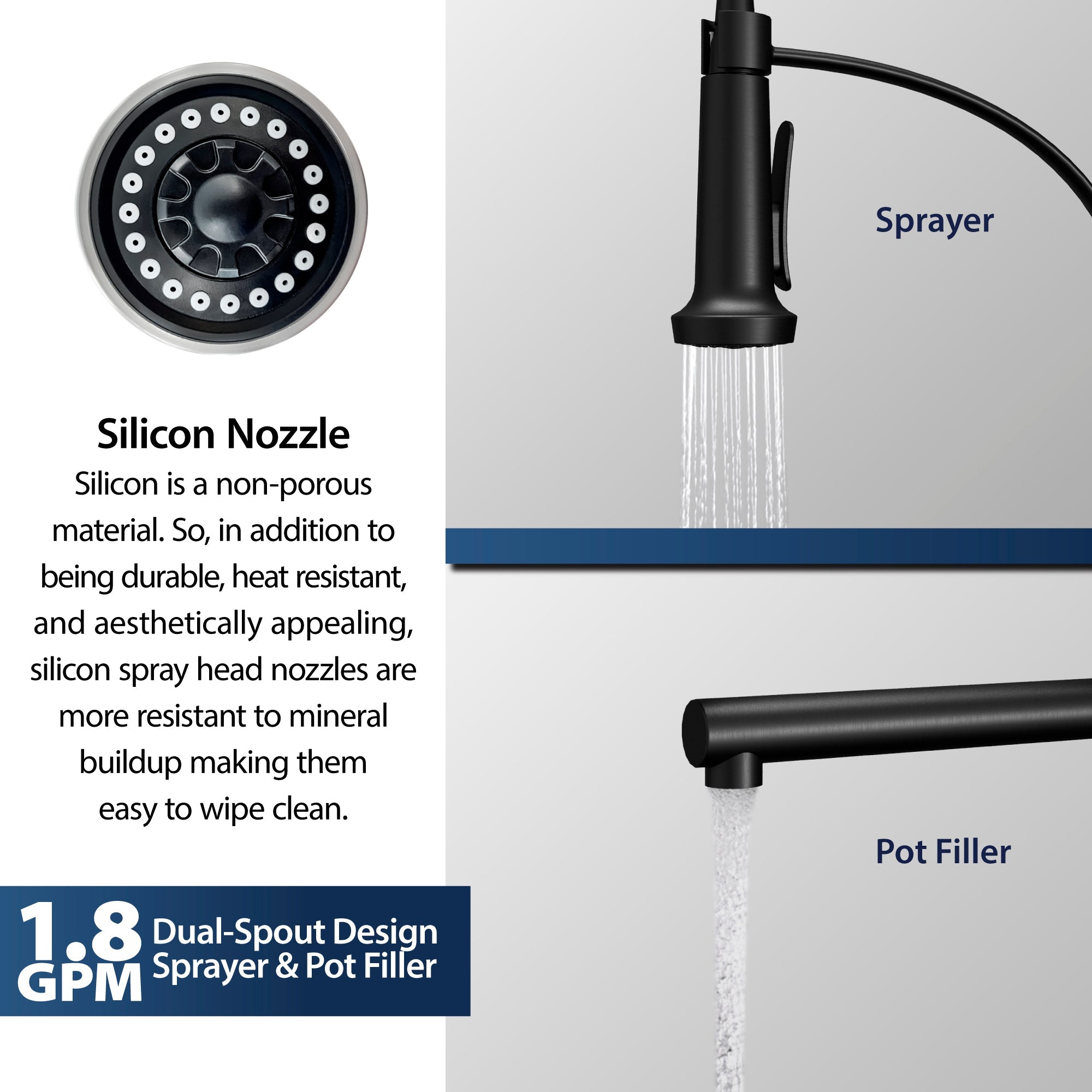 Adlington Single Hole Single Handle Pull-Down Sprayer Kitchen Faucet In Matte Black
