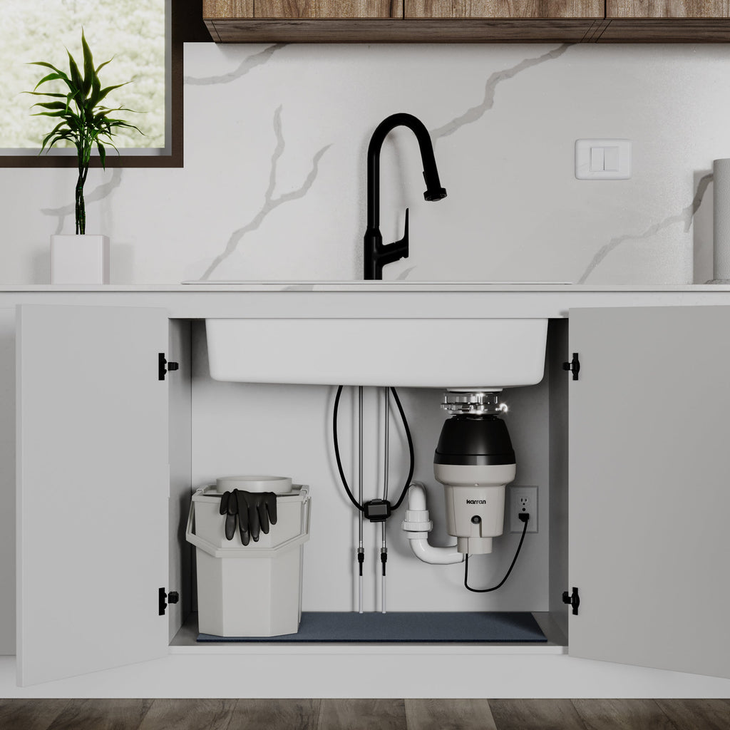 1/2 HP Continuous Feed Garbage Disposal for Kitchen Sinks with Power Cord and Accessories Included