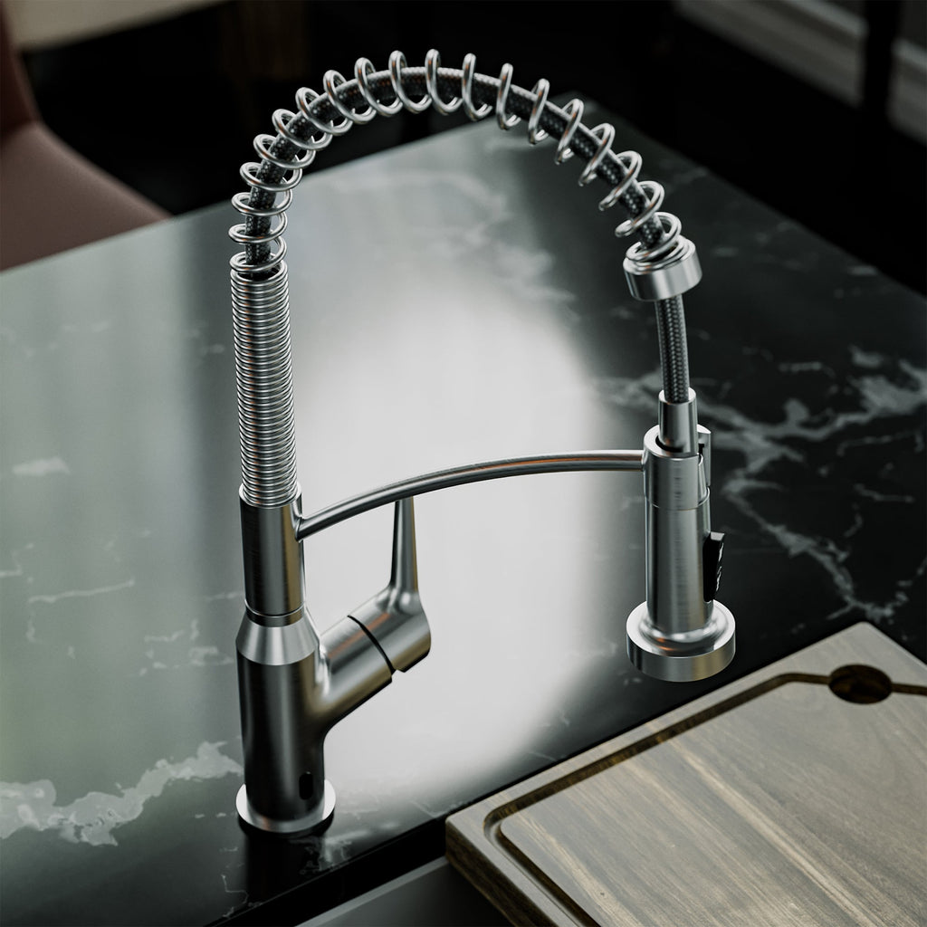 Scottsdale Single Handle Pull-Down Sprayer Touchless Kitchen Faucet In Spot-Free Stainless Steel