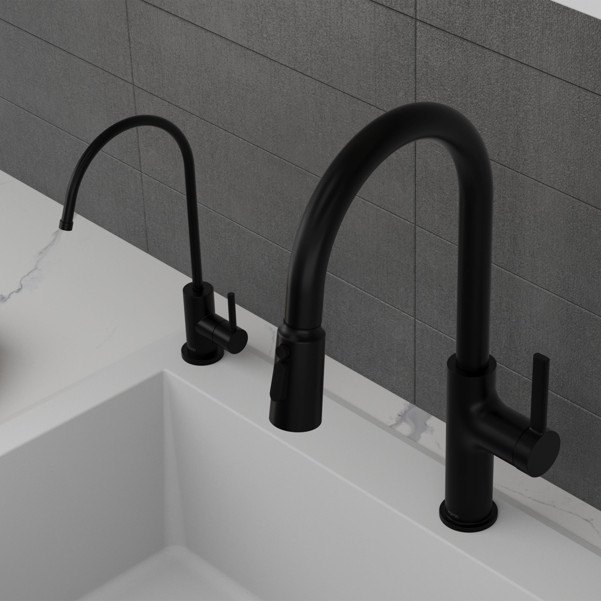 Kestrel Single Handle Beverage Faucet In Matte Black