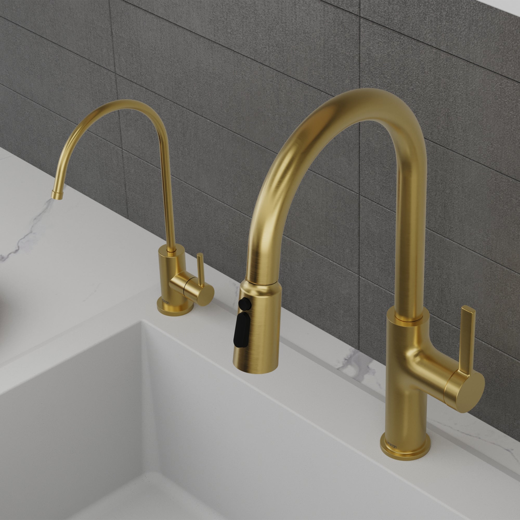 Kestrel Single Handle Beverage Faucet In Spot-Free Brushed Gold