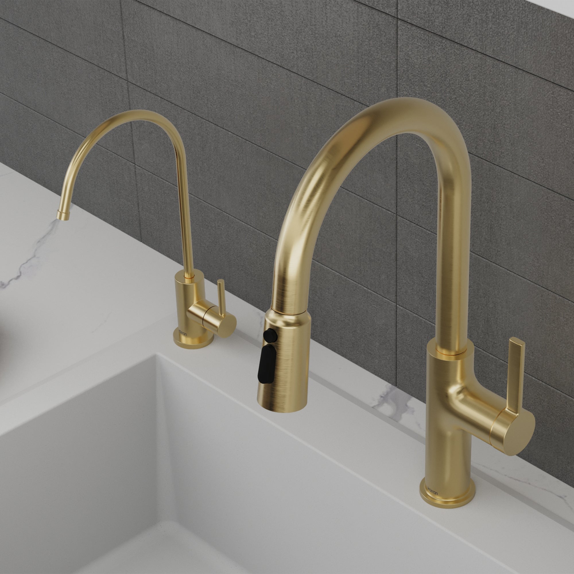 Kestrel Single Handle Beverage Faucet In Spot-Free Champagne Bronze