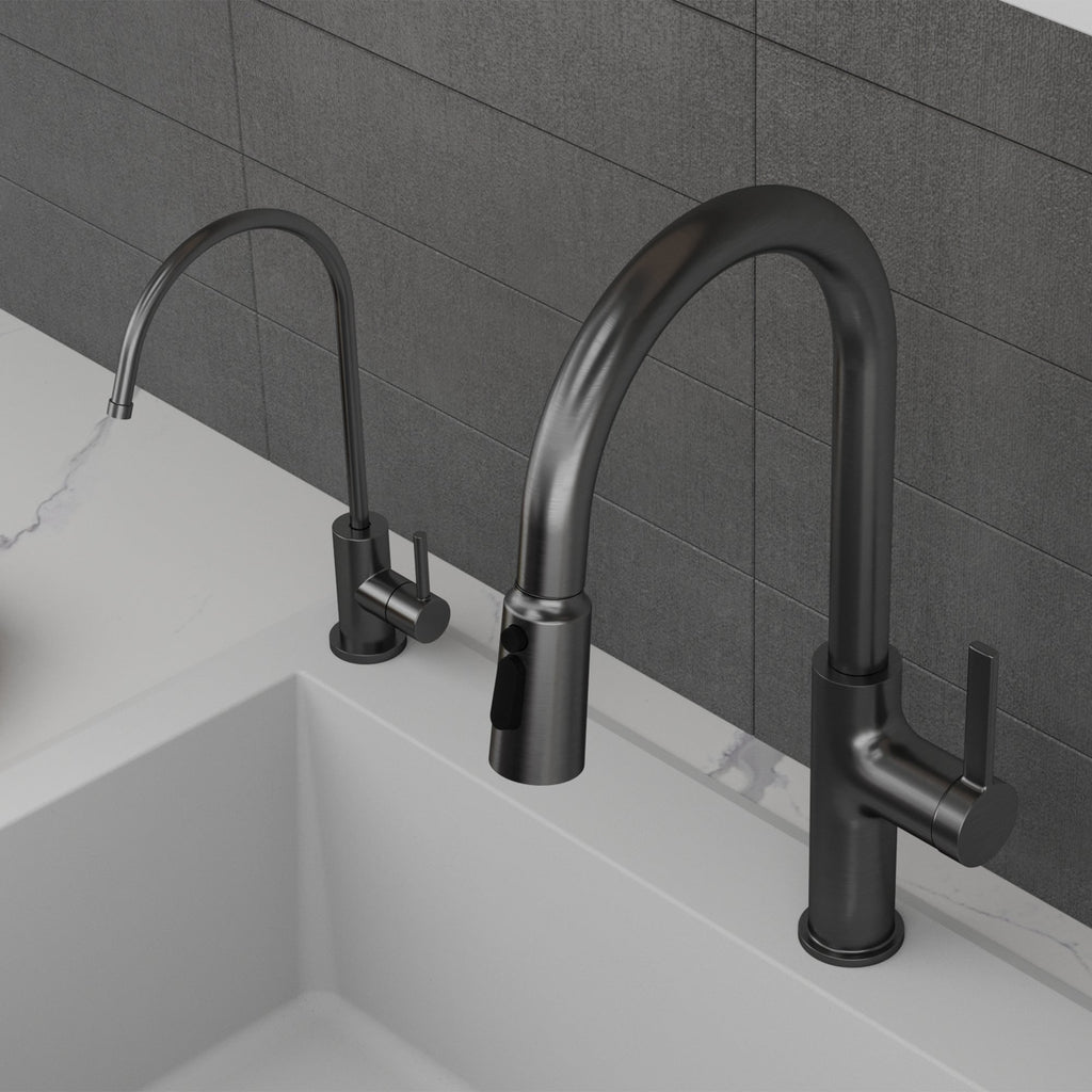 Kestrel Single Handle Beverage Faucet In Spot-Free Gunmetal Grey