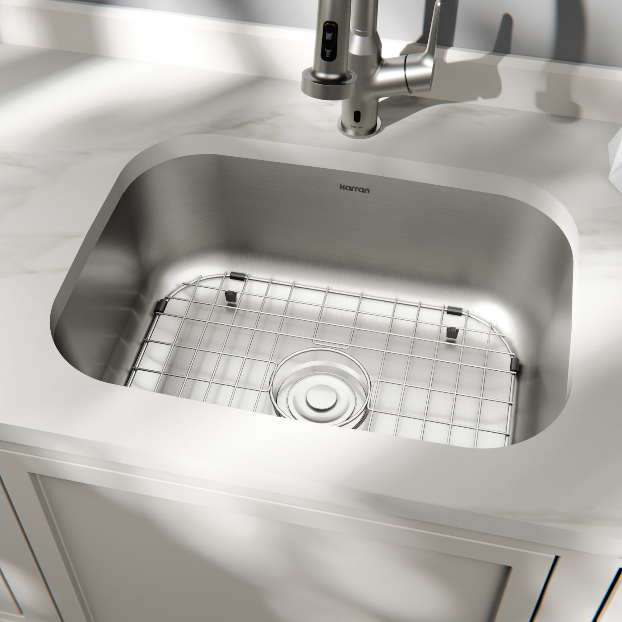 Profile 23" Undermount 18 Gauge Single Bowl Stainless Steel Kitchen Sink with Accessories