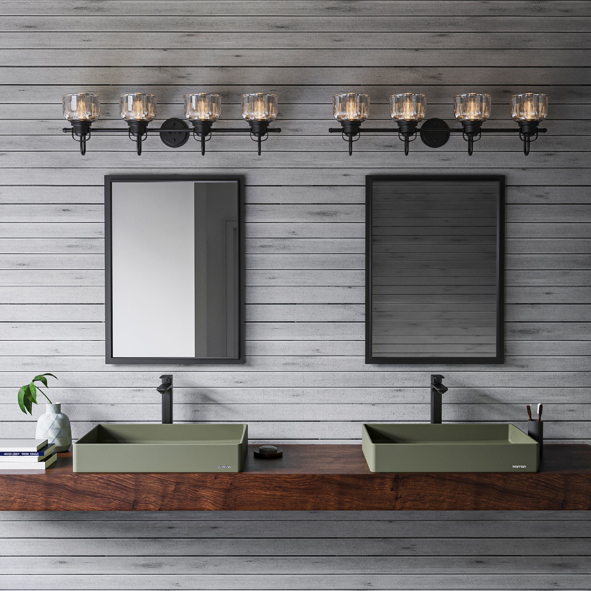 23-5/8" Vessel Quartz Composite Bathroom Sink In Sage Green