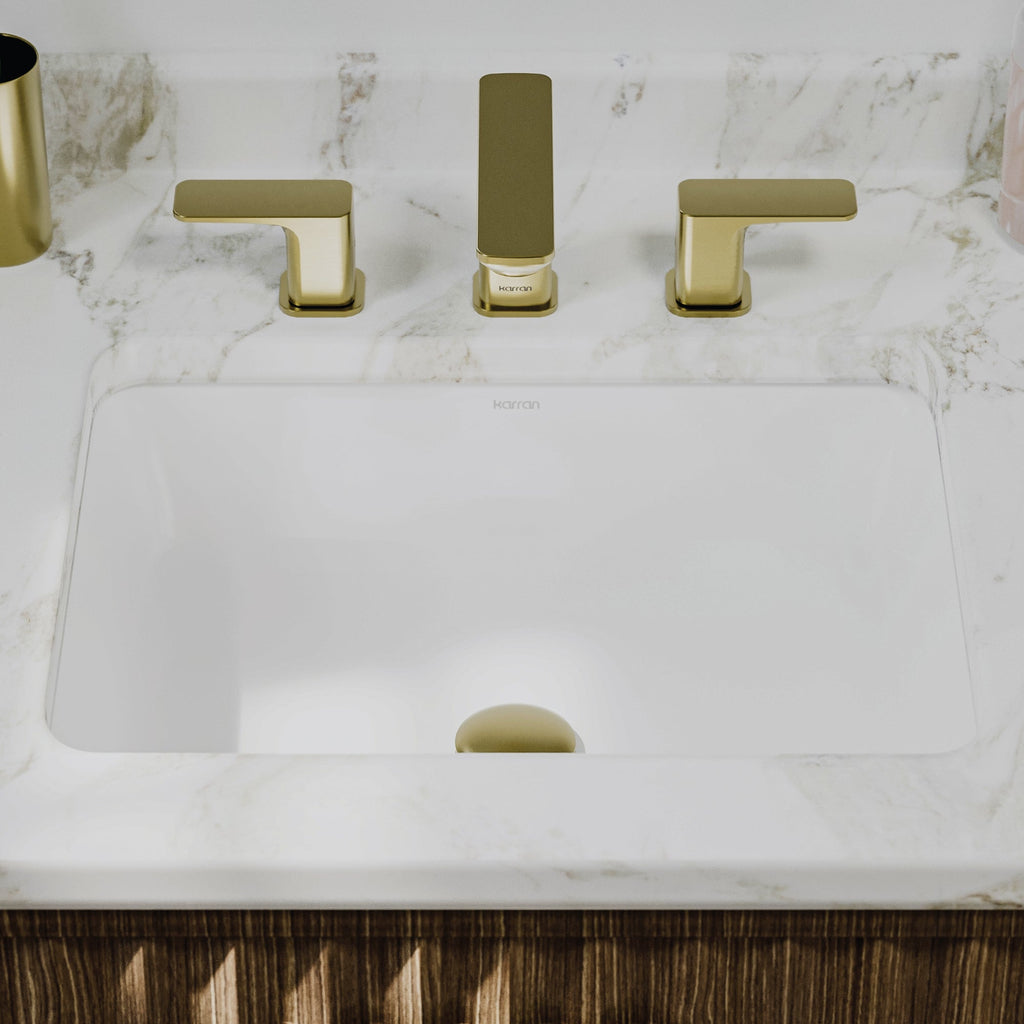 Valera 20" Rectangular Undermount Vitreous China Bathroom Sink In White