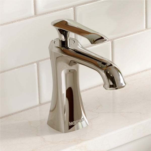Woodburn Single Hole Single Handle Bathroom Faucet with Matching Pop-Up Drain In Chrome