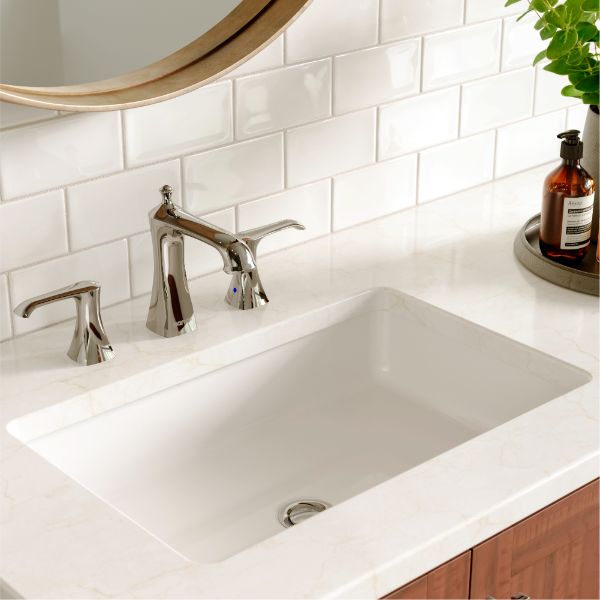 Woodburn Widespread Three-Hole 2-Handle Bathroom Faucet with Matching Pop-Up Drain In Chrome
