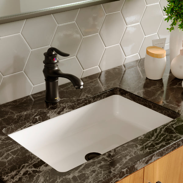 Dartford Single Hole Single Handle Bathroom Faucet with Matching Pop-up Drain In Matte Black