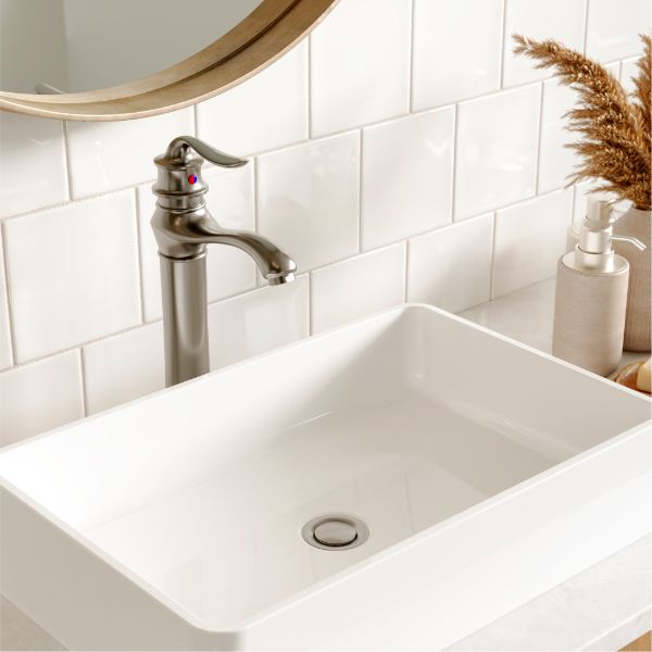 Dartford Single Hole Single Handle Bathroom Faucet with Matching Pop-up Drain In Stainless Steel