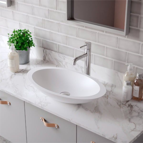 Tryst Single Hole Single Handle Bathroom Faucet with Matching Pop-up Drain In Chrome